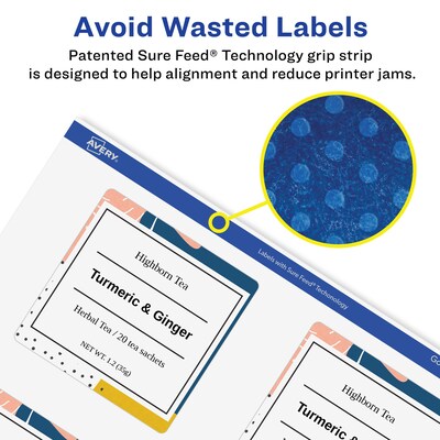 Avery Laser/Inkjet Square Glossy Clear Labels, 3" x 3", Glossy Clear, 150 Labels/Pack (94101)
