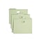 Smead FasTab Hanging File Folders, 1/3-Cut Tab, 3-1/2 Expansion, Letter Size, Moss, 9/Box (64222)