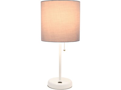 Creekwood Home Oslo LED Table Lamp, White/Gray (CWT-2011-GO)