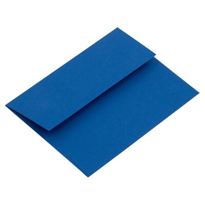 JAM Paper A2 Invitation Envelope 4 3/8" x 5 3/4", Presidential Blue, 25/Pack (563913396)