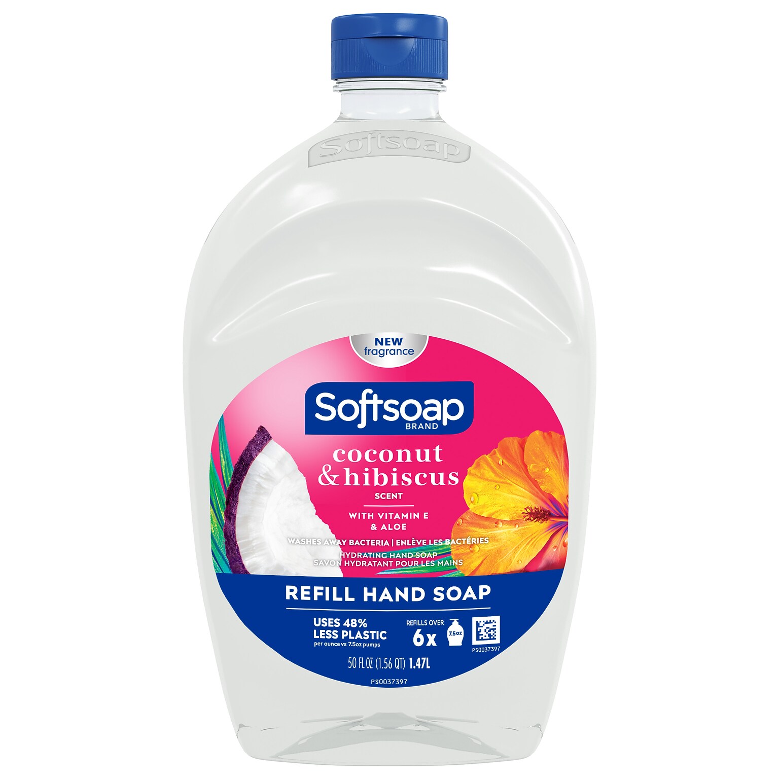 Softsoap Liquid Hand Soap Refill, Coconut & Hibiscus Scent, 50 Fl. Oz