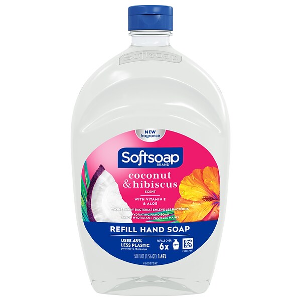 Softsoap Liquid Hand Soap Refill, Coconut & Hibiscus Scent, 50 Fl. Oz. (US07162S)