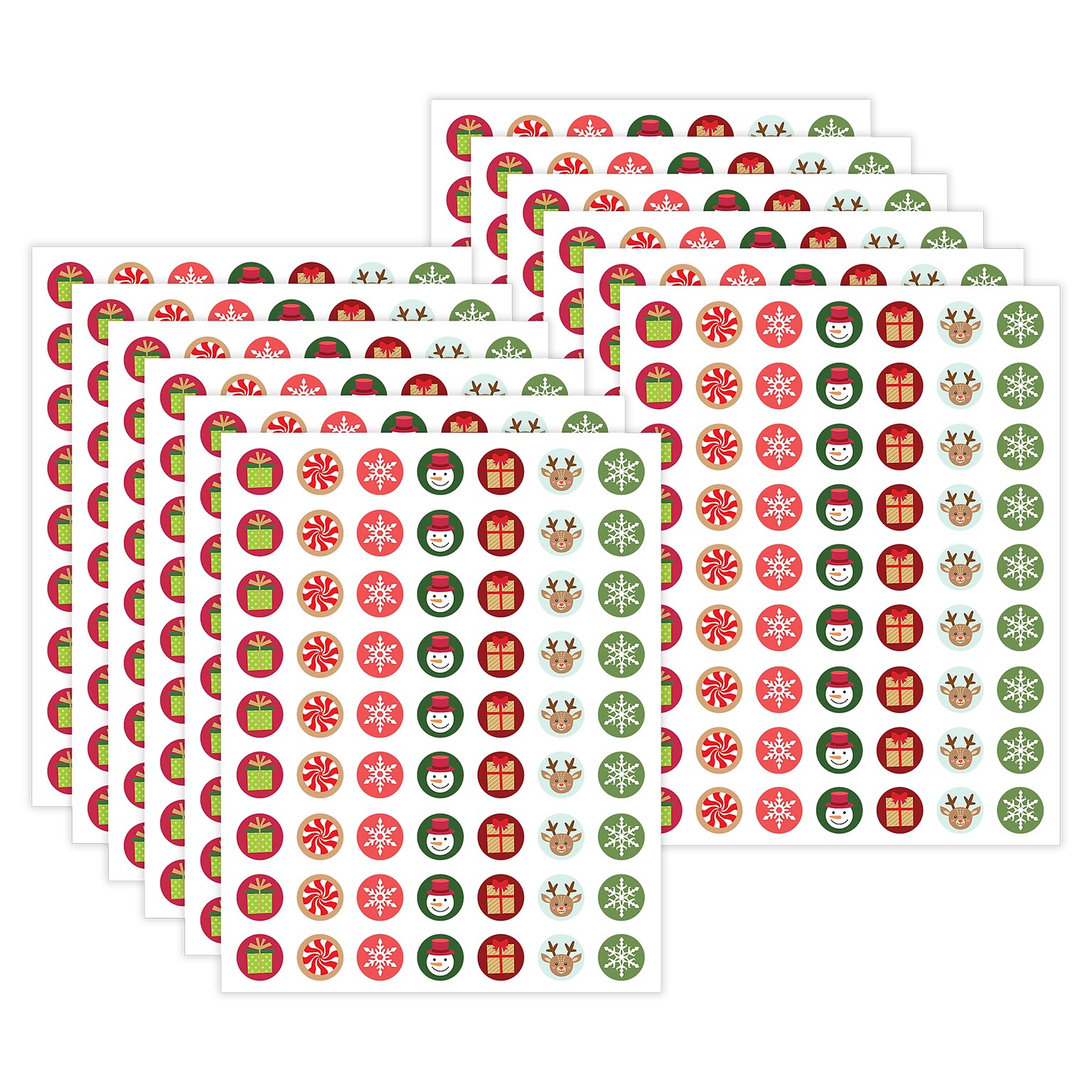 Teacher Created Resources Winter Holiday Mini Stickers, 378/Pack, 12 Packs/Bundle (TCR6947-12)
