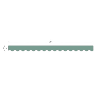 Teacher Created Resources Border Trim, 2.19" x 2.92', Retreat Green Scalloped, 12/Pack, 6 Packs/Bundle (TCR9244-6)