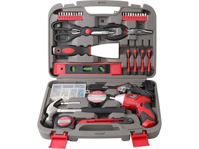 Apollo Tools Household Tool Set, 135-Piece, Gray/Red (DT0773)