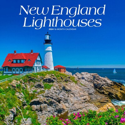 2024 BrownTrout New England Lighthouses 12 x 24 Monthly Wall Calendar (9781975463694)