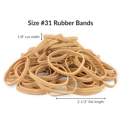 Alliance Sterling Multi-Purpose #31 Rubber Bands, 2-1/2" x 1/8", 1200/Box (24315)
