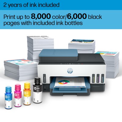 HP Smart Tank 7602 Wireless Color Inkjet Printer, All-In-One Supertank, Print, Scan, Copy, Fax (28B9