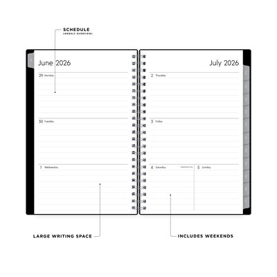 2026-2027 Blue Sky Enterprise 5 x 8 Academic Weekly & Monthly Planner, Plastic Cover, Black (130611-A27)