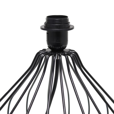 Simple Designs Geometrically Wired Table Lamp, Black (LT2086-BOB)