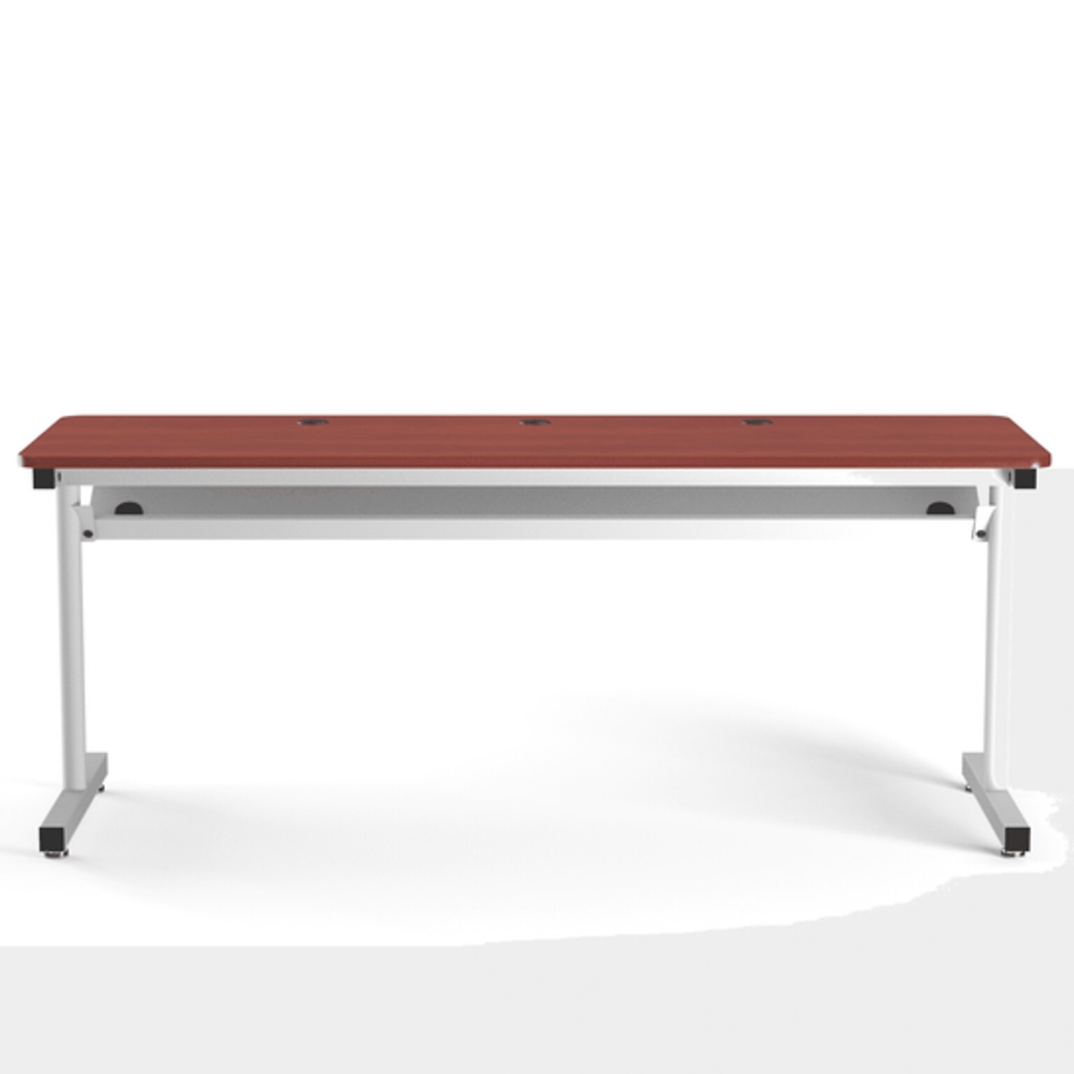 VersaDesk 72W Basic Computer Table, Cherry/White (BCT7224-WC)