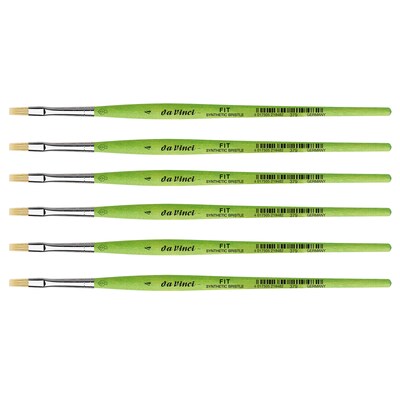 da Vinci FIT Synthetics Oil and Acrylic Synthetic Student Flat Brush, 6 /Pack (DVXVA3794-6)