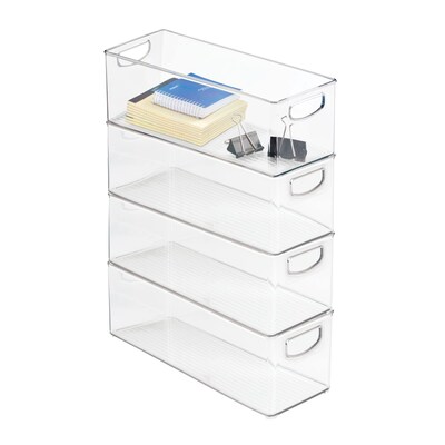 iDesign Plastic Stackable Pantry Bin - Storage Bin with Handles for Kitchen Organization- Ideal for