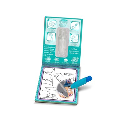 Melissa & Doug On the Go Water Wow! Reusable Water-Reveal Coloring Book, Under the Sea, 48/Pack (944