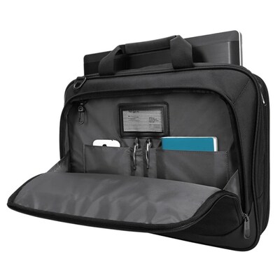 Targus CityLite Expandable Polyester Briefcase, Laptop Compatible, Black (TBT053US)
