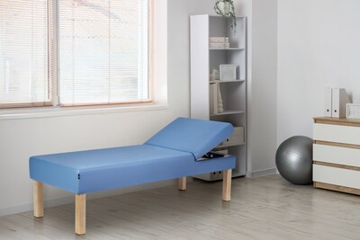 Viva Comfort Lucas Therapy Treatment Recovery Couch with Adjustable Backrest, Blue (ADI996-11-BLU-MK)