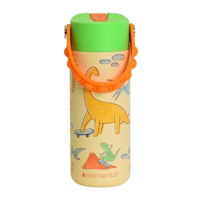 Elemental Core Pop Stainless Steel Double Wall Insulated Water Bottle, 18 oz., Skater Dinos (EBC18SD30P)
