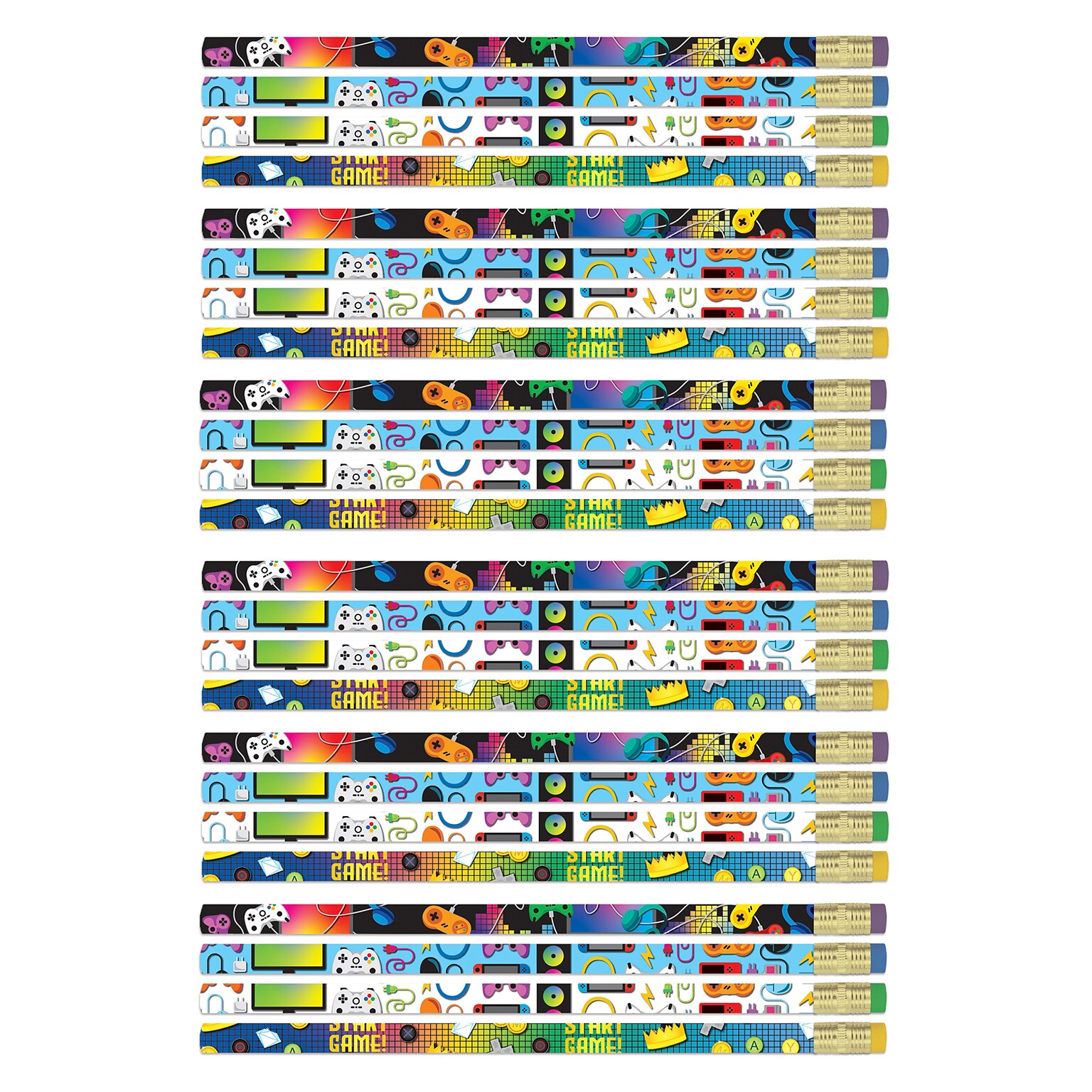 Musgrave Pencil Company Game On Wooden Pencil, #2 Medium Lead, 12 Pencils/Pack, 6/Packs (MUS2602D-6)