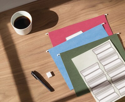 Smead Protab 100% Recycled Hanging File Folder, 3-Tab, Letter, Standard Green, 20/Box (64195)