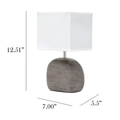 Simple Designs Bedrock Ceramic Table Lamp (LT1115-BWN)