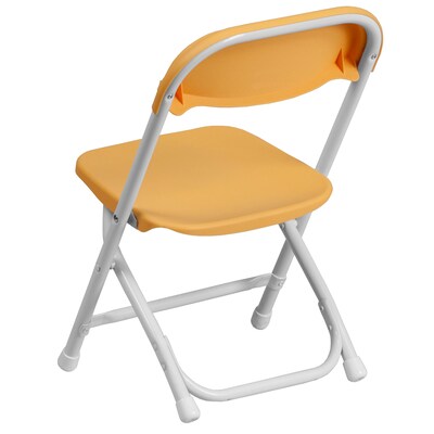 Flash Furniture Plastic Kids Folding Chair, Yellow, 2 Pieces (2YKIDYL)