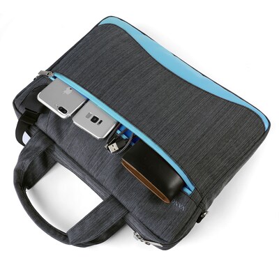 Vangoddy Wave 13 Laptop Messenger Bag, Sky Blue Nylon (NBKLEA605)