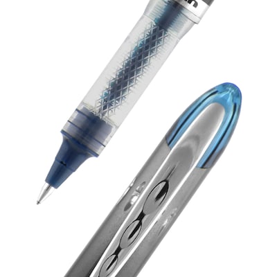 uni-ball VISION ELITE BLX Rollerball Pens, Micro Point, Blue/Black Ink, 12/Pack (69020)