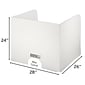 Classroom Products Foldable Cardboard Freestanding Privacy Shield, 24"H x 28"W, White, 10/Box (2410 WH)