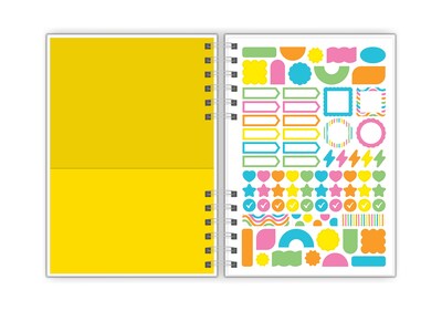 Astrobrights Twin Wire Journal, 6.5" x 8.25", Assorted Colors, 180 Pages, 2/Pack (91556)