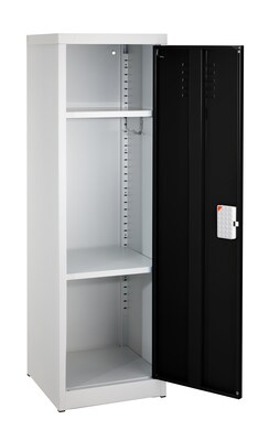 AdirOffice 48"H Single Tier Black Storage Locker (ADI629-01-BLK-DL)
