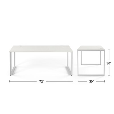 Workplace2.0™ 72"W x 30"D Writing Desk, Silver Mesh (UN57482)