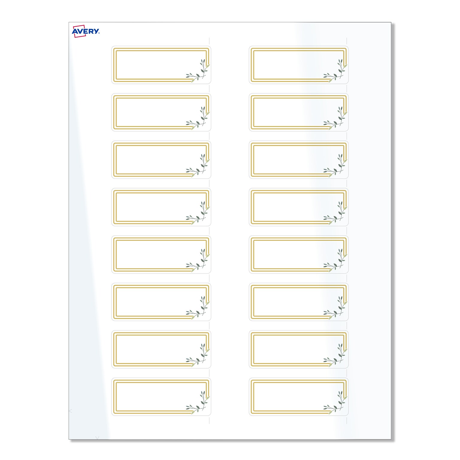 Avery Laser/Inkjet Rectangle Multipurpose Labels, 1 x 2-5/8, White, 160/Pack (S00-D2K)