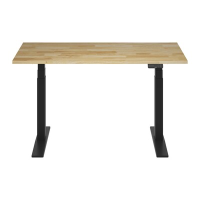 FlexiSpot E7 Commercial 55W Electric Rectangular Adjustable Standing Desk, Rubber Wood/Black (E7BC