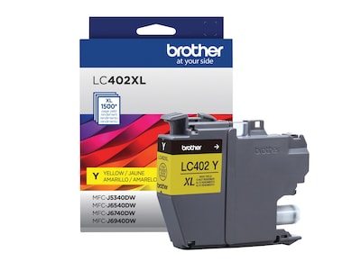 Brother LC402XL Yellow High Yield Ink Cartridge, Prints Up to 1,500 Pages (LC402XLYS)