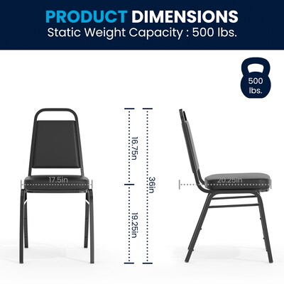 Flash Furniture HERCULES Series Vinyl Banquet Chair, Black (FD-BHF-1-GG)