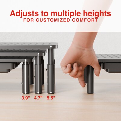 Staples TECH Adjustable Monitor Stand, Black (ST62819-CC)