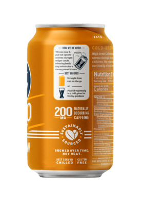 High Brew Nitro Caramel Cold Brew Coffee with Milk, 10 oz., 12/Carton (80577)