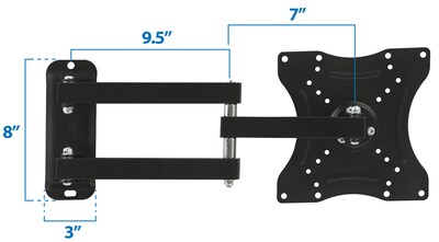 Mount-It! Full-Motion TV Wall Mount for 24" to 55" Flat Screens (MI-2065L)