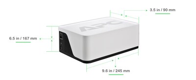 APC UPS Battery Backup & Surge Protector, 500VA UPS with 4 Backup Battery Outlets, USB Type-C, White (BE500G3)