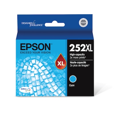 Epson T252XL Cyan High Yield Ink Cartridge   (EPST252XL220S)