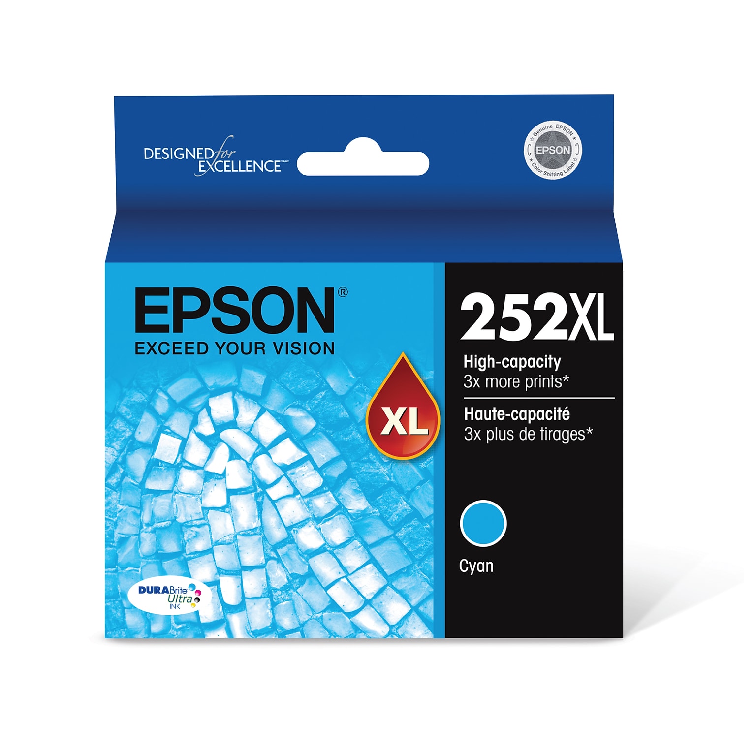 Epson T252XL Cyan High Yield Ink Cartridge   (EPST252XL220S)