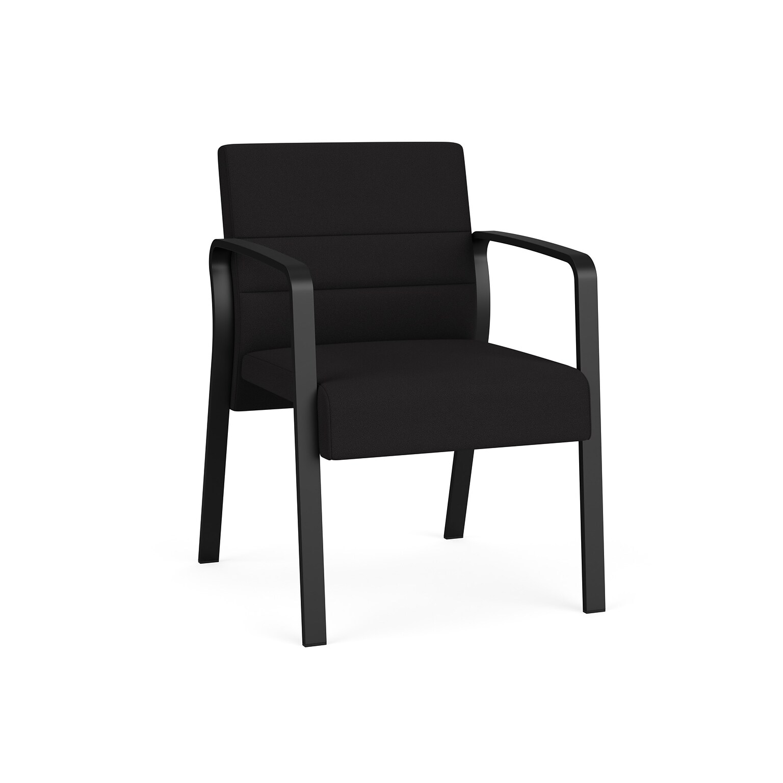 Lesro Waterfall Fabric Guest Chair, Open House Black (WF1101.SBK-01OHBK)