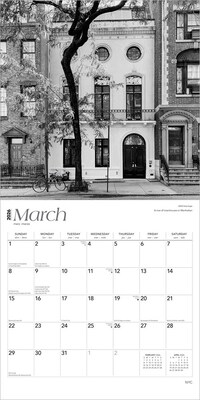 2026 BrownTrout New York City Black & White 12" x 12" Monthly Wall Calendar (9798330704880)