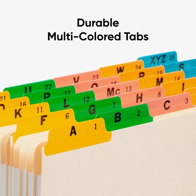 Smead Hanging File Folder Tabs, 5-Tab, Manila, 25/Set (50180)