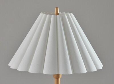 Adesso Scallop 28.75" Incandescent Table Lamp, Natural/White (4143-12)