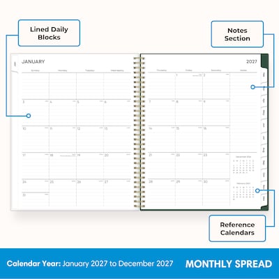2027 Blue Sky 8.5" x 11" Weekly & Monthly Planner, Parnissa (159912)