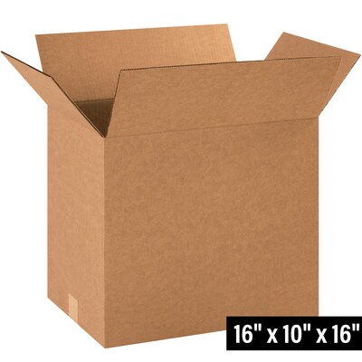 16 x 10 x 16 Shipping Boxes, 32 ECT, 25/Bundle (161016)