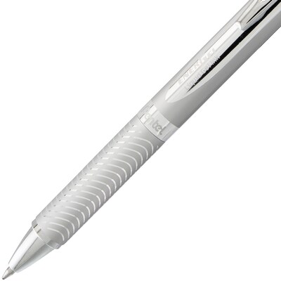 Pentel EnerGel Alloy Retractable Pens, Medium Point, 0.7mm, Black Ink (BL407BP)