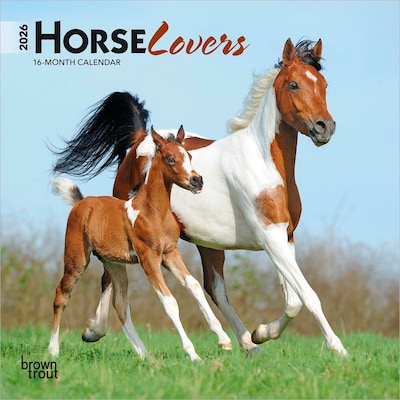 2026 BrownTrout Horse Lovers 7 x 7 Monthly Wall Calendar (9798330703708)