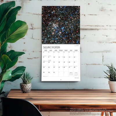2026 Plato Outer Space 12" x 12" Monthly Wall Calendar (9798330706723)